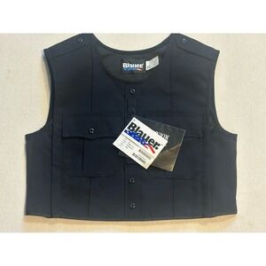 Blauer Dark Navy Armor Skin Vest M Short Wool Blend Outer Armor Carrier 8470 NWT
